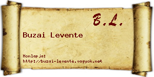 Buzai Levente névjegykártya